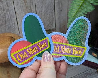 Old Man Yaoi Sticker - Vegetables in Love Vinyl Stickers