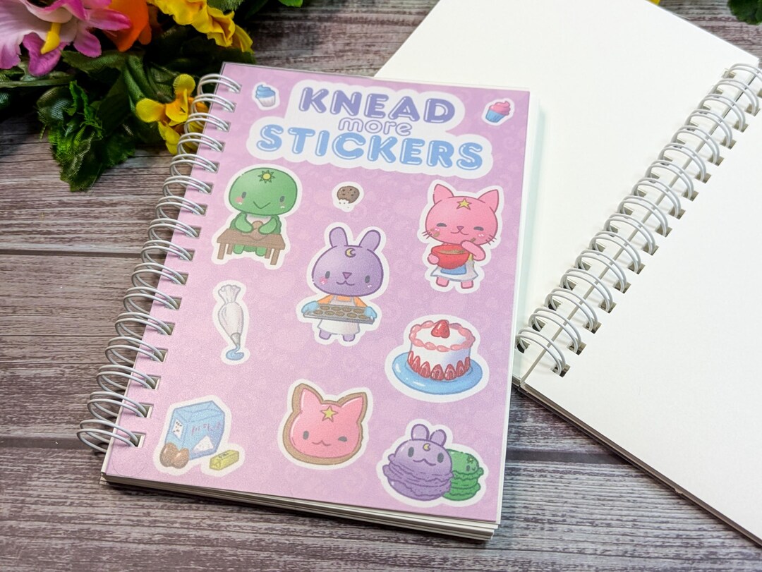 Reusable Sticker Book A6: Bitty Bakery Design, Sticker Storage - Etsy