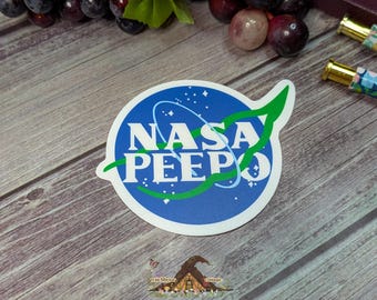 Pegatina de vinilo de Nasa Peepo, meme de Nanalan, para portátil o botella de agua.