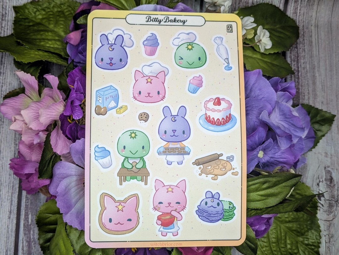 Bitty Bakery Cute Sticker Sheet for Laptop or Water Bottle - Etsy
