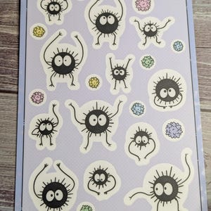 Soot Sprites Sticker Sheet: Studio Ghibli Inspired, Konpeito Candy