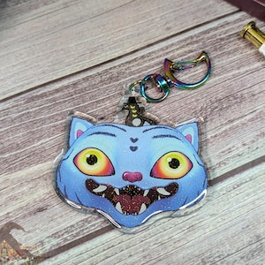 Derpy Tiger Face Keychain, Kpop Demon Hunters Keychains