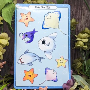 Süßer Sea Life Sticker Bogen für Laptop oder Wasserflasche