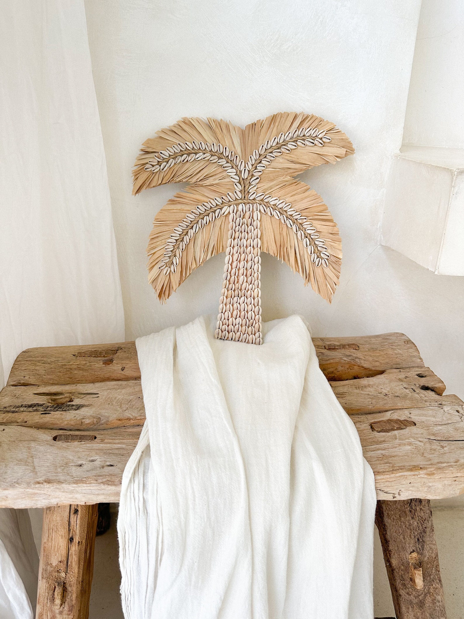 Picture Idea: Palm Tree Wall Decor With Cowrie Shells