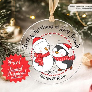 Personalized Friendship Christmas Ornament | Friendship Ornament | Gifts for Best Friend | Best Friend Christmas Gift | Friendship Ornament