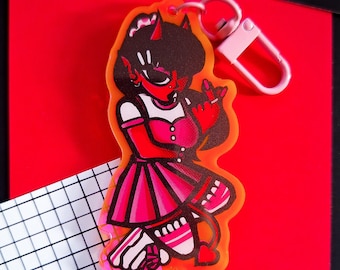 Flirty Demon Acrylic Keychain