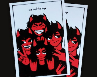 Me and the Demon Boys A6 Print & A4 Poster