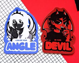 Angle Or Devil Vinyl Stickers