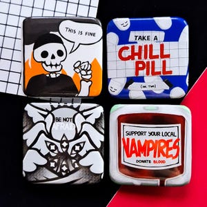 32mm Square Button Pins
