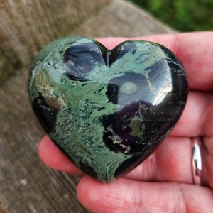 Polished Kambaba Jasper Crystal Heart - Madagascar Stone