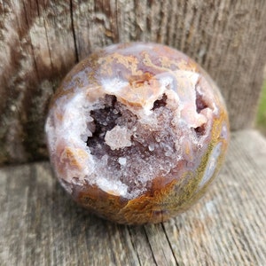 Gorgeous AAA Juicy Druzy Moss Agate Crystal Stone Sphere with caves