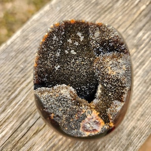 Beautiful AAA High Quality Septarian Dragon Rock Egg Crystal with stand
