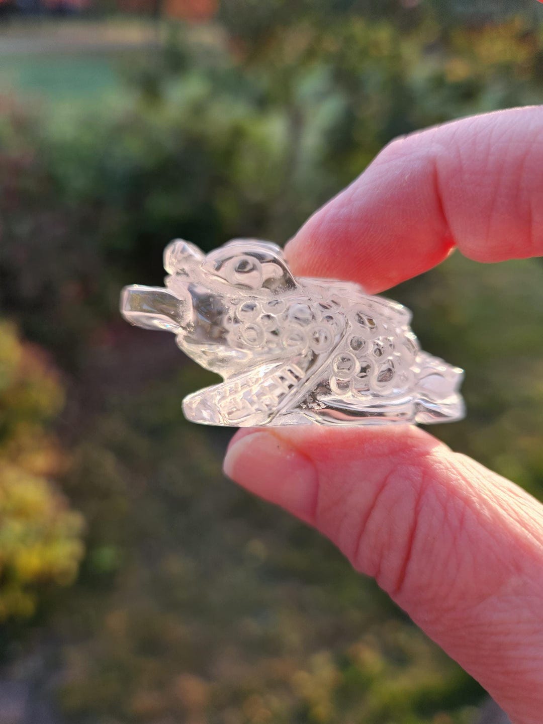Clear Quartz Carved Crystal Small Money Toad - Etsy