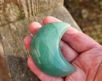 AAA Green Aventurine Crystal Moon: Esmalte Suave e Amanteigado, Brasil