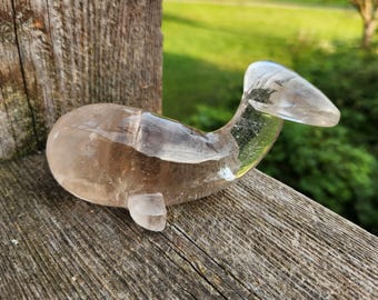 White Jade Beluga Whale Crystal | Natural Stone Carved Ocean White Jade Beluga Whale Crystal | Natural Stone Carved Ocean