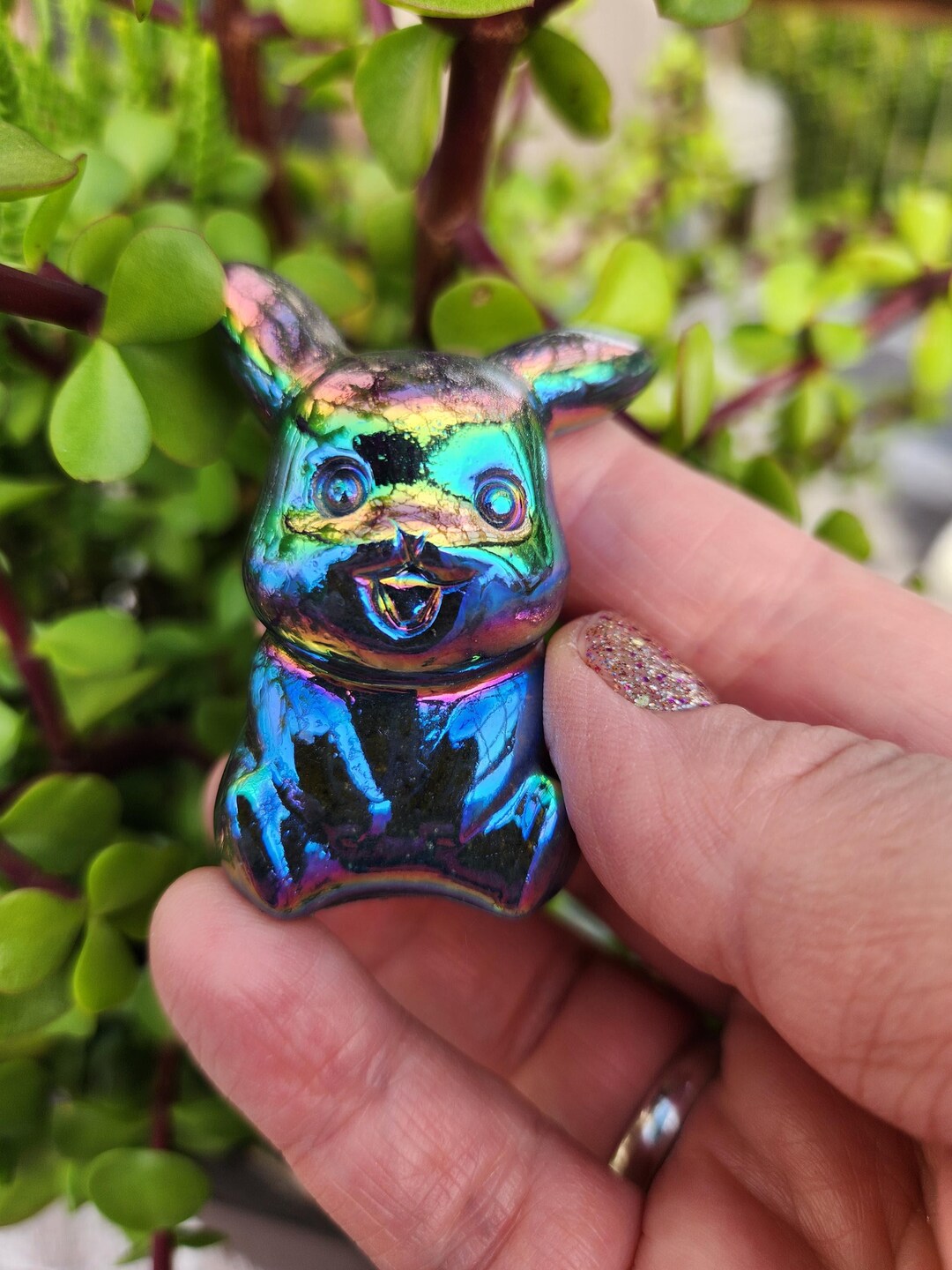 Aura Blue Aventurine Pikachu, Hand Carved Crystal Pokémon Gift - Etsy