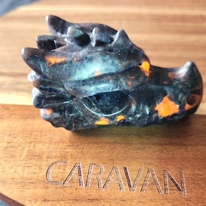 AAA Yooperlite Dragon Head Crystal: UV Reactive Emberlite Rock