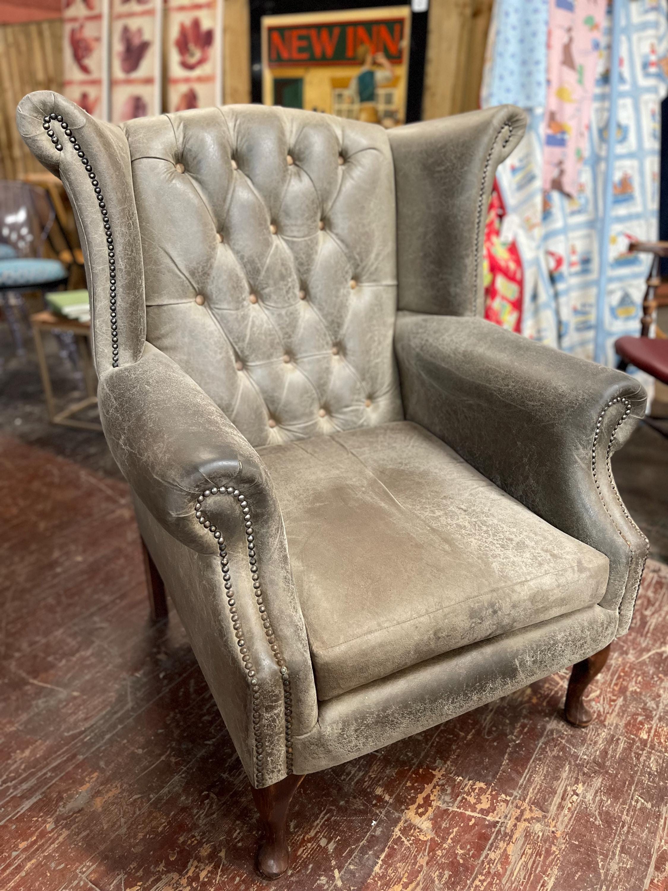 Grey Wingback Chair UK