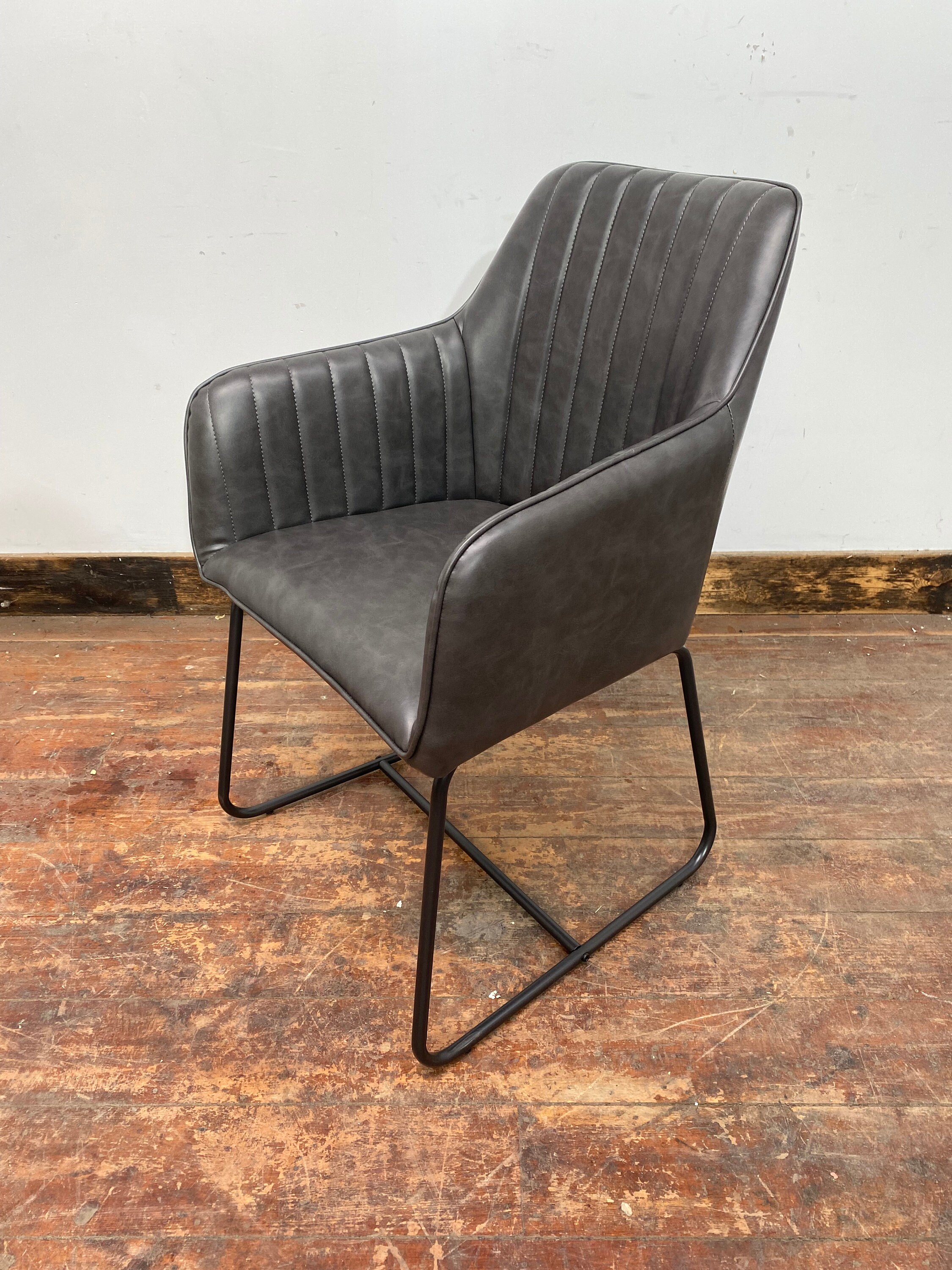 Vegan leather chair and ottoman deals