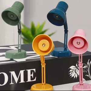 FREE US Shipping! Working LED articulated desk lamp for 1:6 scale (new colors), dollhouse lamp, miniature Barbie lamp, battery night light