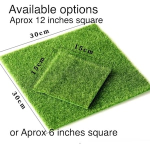 FREE SHIPPING 1/6 - 1/12 scale Miniature lawn, miniature Turf, Miniature landscape, Dollhouse grass, Fairy lawn, Fairy garden grass, Diorama