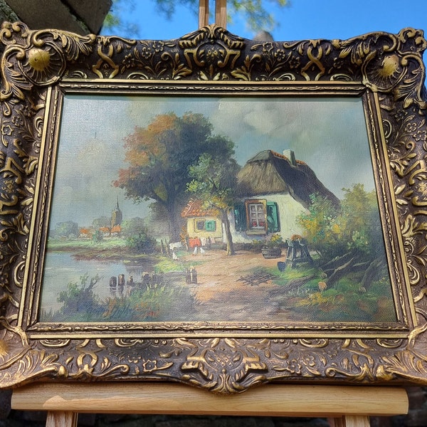 Beautiful oil painting signed Anton Muller