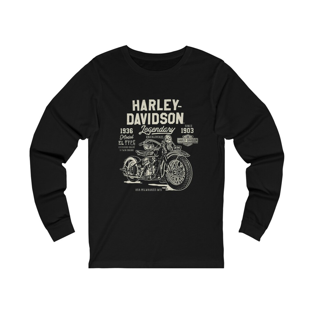 Harley Davidson Logo Long Sleeve Tee, Harley T Shirt, Harley Davidson