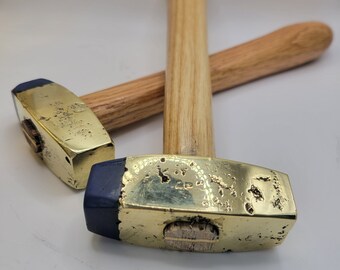 Brass Jeweler's Hammer, Free Personalization, Sand-Cast Craft Mallet