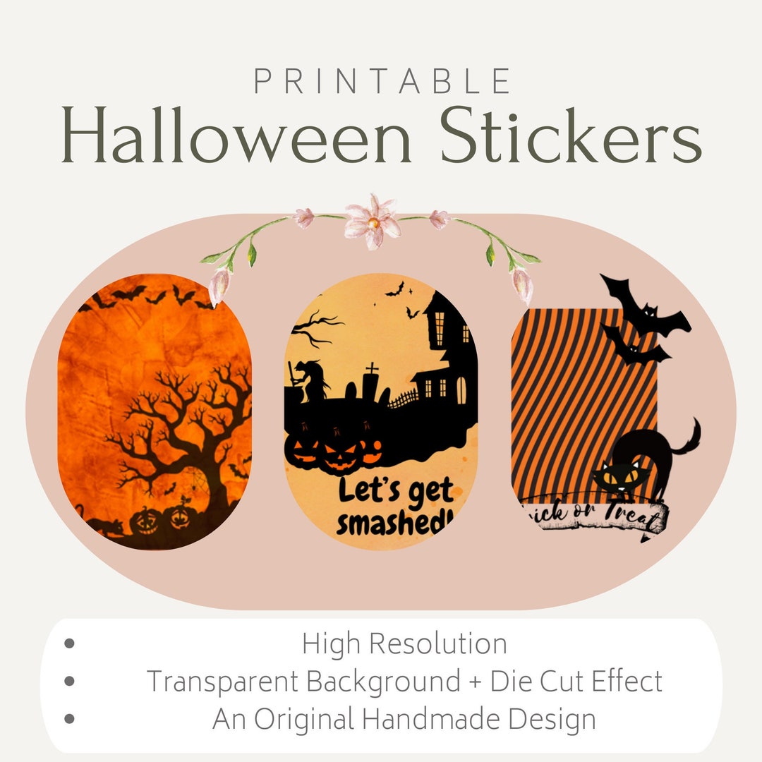Halloween Printable Stickers PNG Stickers for Goodnotes Etsy