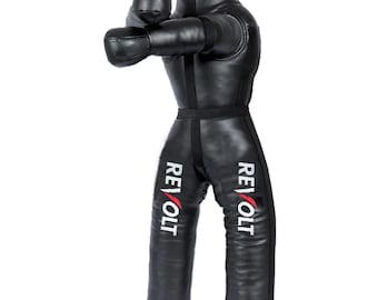 PU Leather Grappling Dummy – Unfilled BJJ Wrestling Training Bag