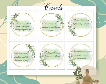 18 Positive Affirmation Cards Printable, Affirmation Cards Digital, Affirmation Cards Deck, Positive Affirmation Cards Pdf, Instant Download