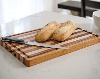 Unique Multi-specie edge grain cutting board