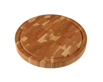 Round Cherry End Grain cutting board