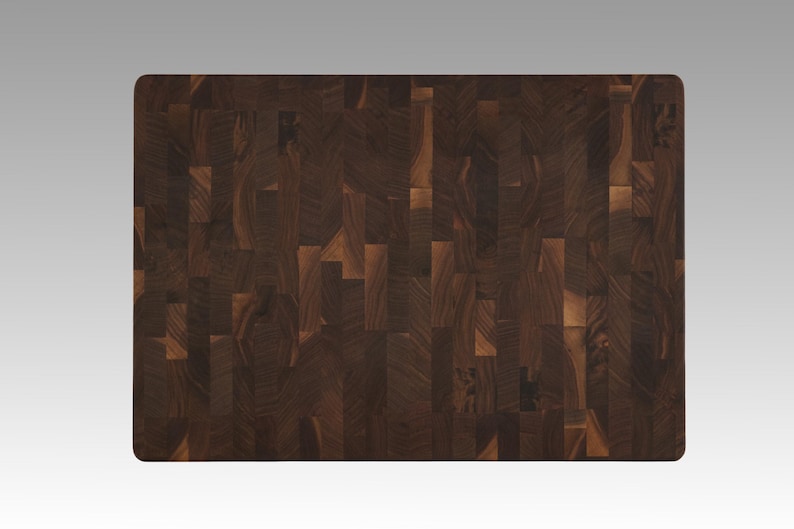 Extra Large Walnut End Grain Cutting Board with Handles - Thumbnail 5
