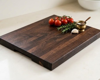 Planche à découper en bois de noyer noir - Planche à découper faite main en blocs de boucher de 1,25 po. d'épaisseur