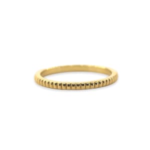 1.5mm Thin Yellow Gold Band, 10K 14K 18K Solid Gold, Square Tiny Plain Midi Knuckle Band, Flat Ring Spacer, Ring Divider, Ring Guard