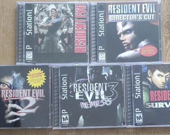 PS1 Resident Evil Series With Full Manual option Disc Copy Game Unlock Console Station1 Retro Optical Driver Video Game Parts