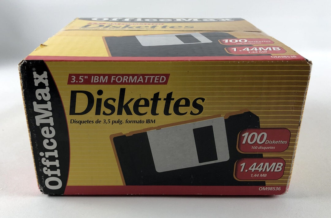 100 Sealed Officemax Floppy Disk Diskettes 3.5 IBM Etsy