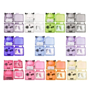 Replacement Transparent Clear Housing Shells Cases Repair Parts Kit for Gameboy Advance SP SP Console