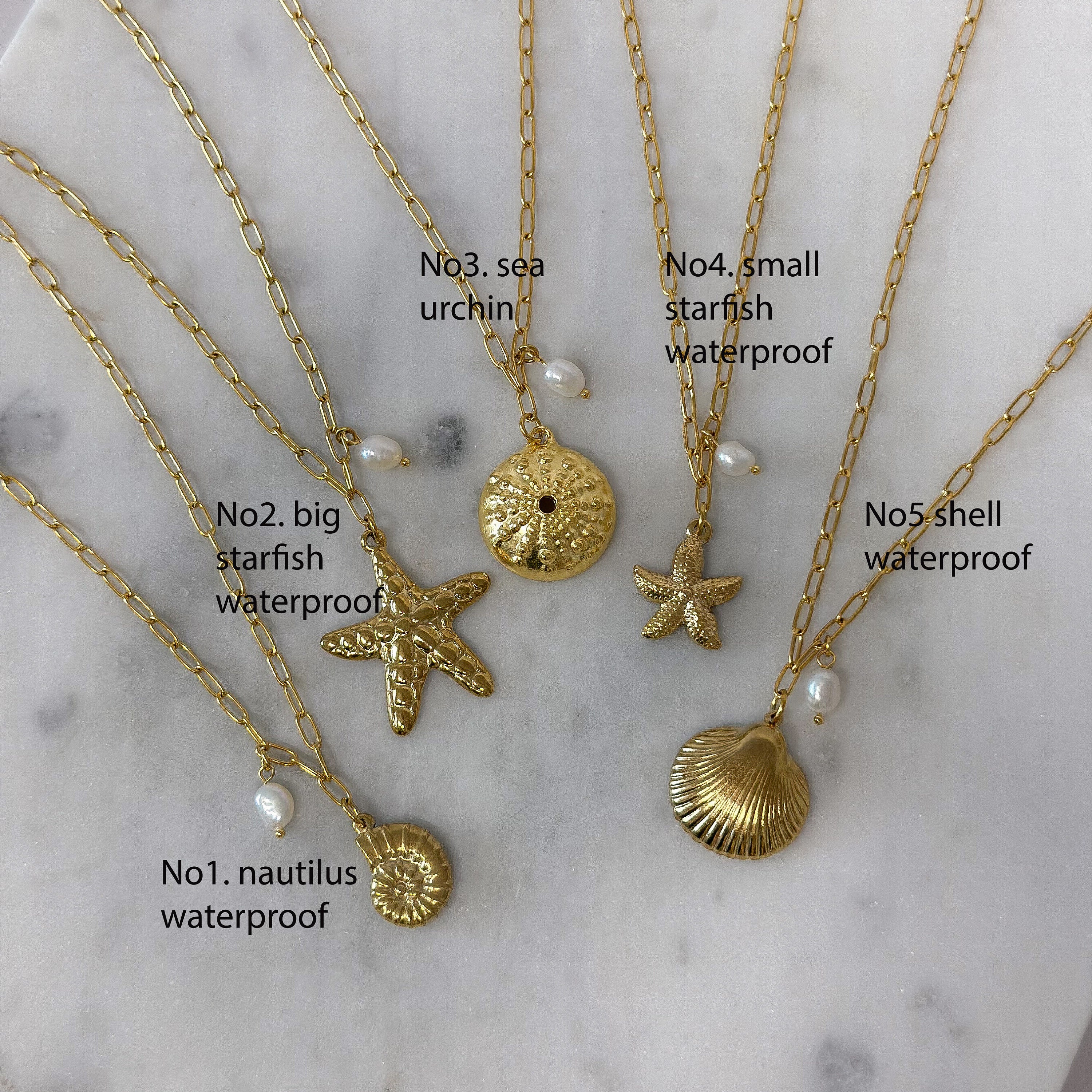 Collier Long Déclaration En Coquillages Et étoiles De Mer - Style Plage Nautique - Neuf Avec étiquettes