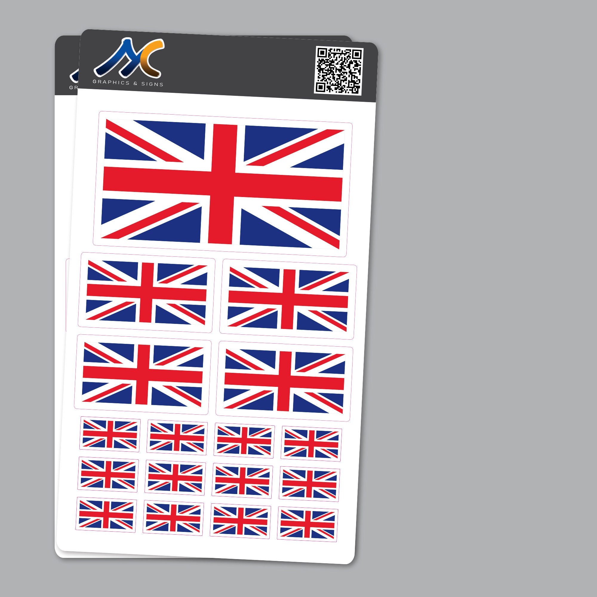 Union Jack British Flag UK Great Britain Decals – 2 Sheets (4 X 50mm) By StickersWorld