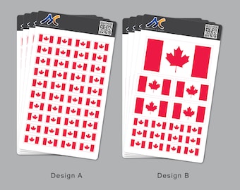 Canada Flag Sticker Sheet July 1st Canada Day