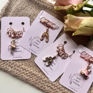 Stitch markers for yarn lovers / holders / progress keepers / knitting notions / Ballet collection