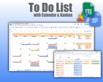 Google Sheets To-Do List Template: Calendar & Kanban Task Tracker