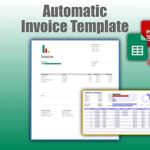 Factuursjabloon Google Spreadsheets: automatische spreadsheetfactuurgenerator met afschrifttracker | PDF-creatie | Factuur e-mailen als pdf