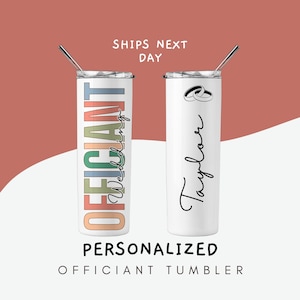 Personalized Wedding Officiant Tumbler: Insulated Stainless Steel Thank You Gift