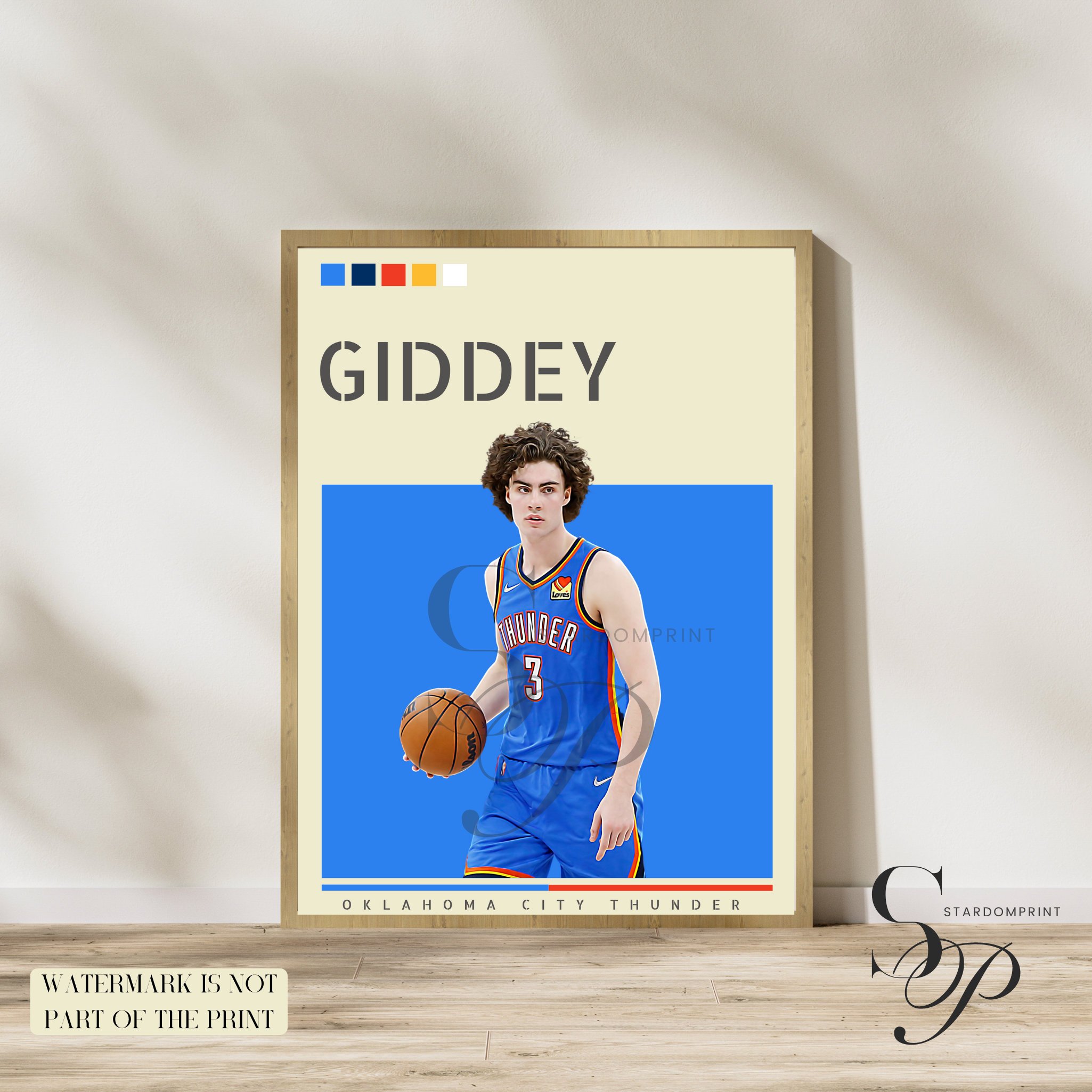 Josh Giddey Oklahoma City Thunder Autographed Blue Custom Jersey