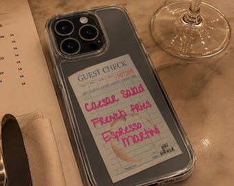 Espresso Martini Phone Case, Cool Girl Case, Caesar Salad Aesthetic, Trendy Foodie Phone Cover, Girl Dinner Phone Case