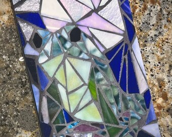 Serenity / frog in moonlight - 4”x6" archival print of original mosaic art