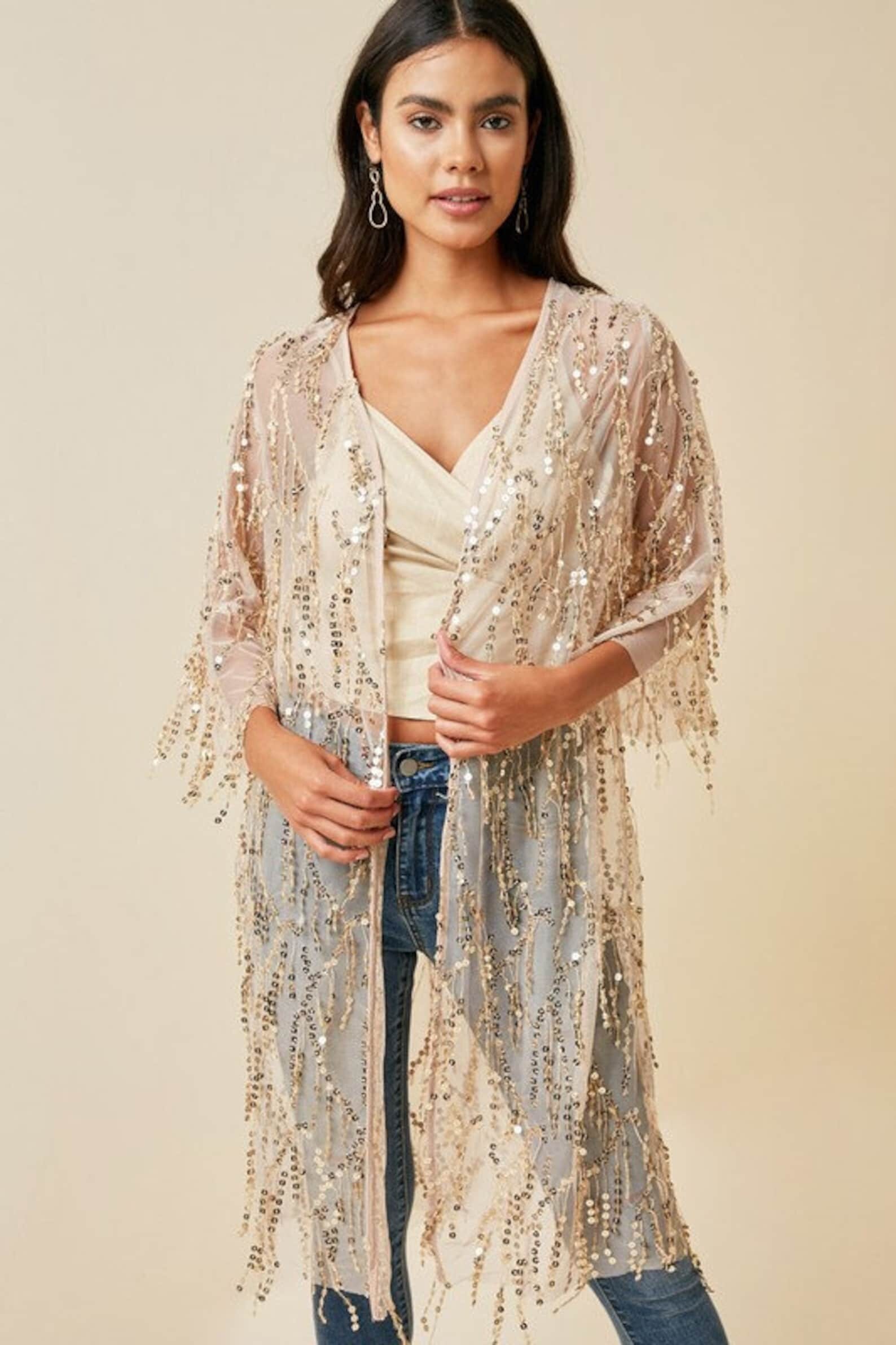 Glitter long hotsell cardigan